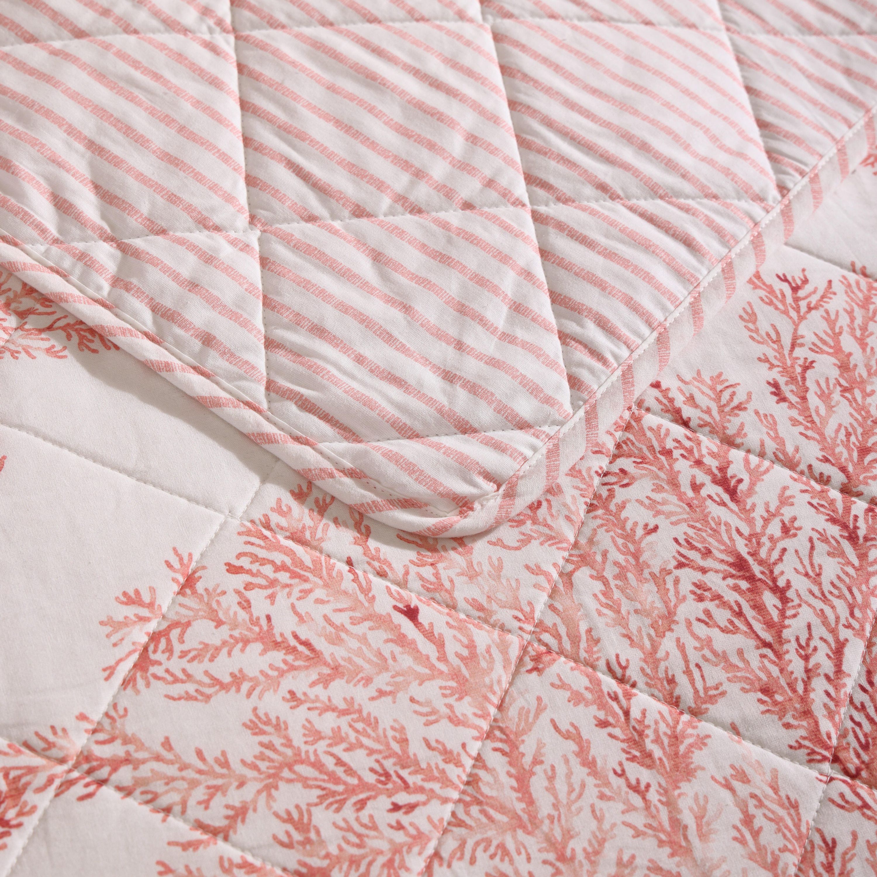 Coral Garden 100% Cotton Quilt-Sham Set
