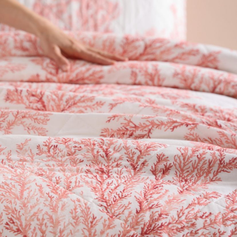 Coral Garden 100% Cotton Quilt-Sham Set
