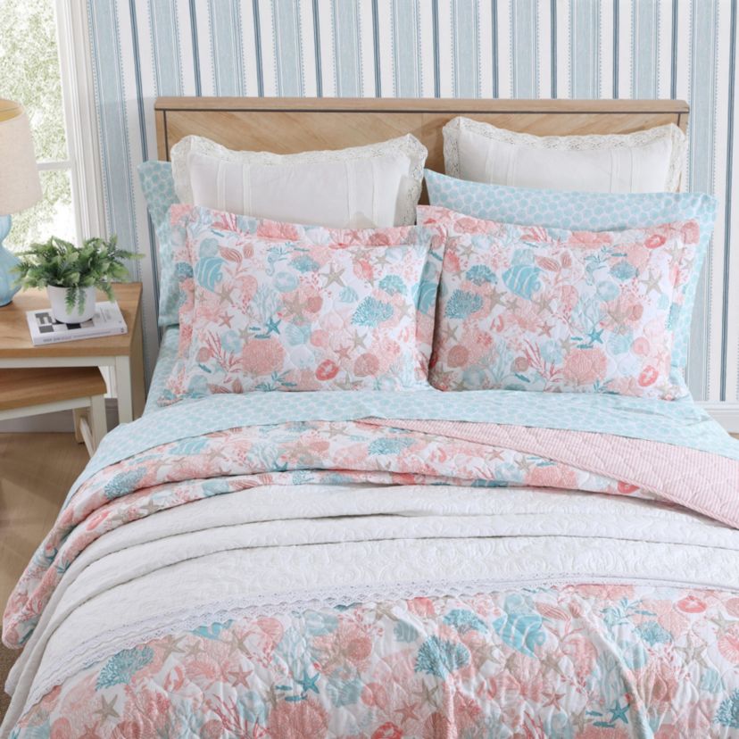 Swimtime 100% Cotton Quilt-Sham Set