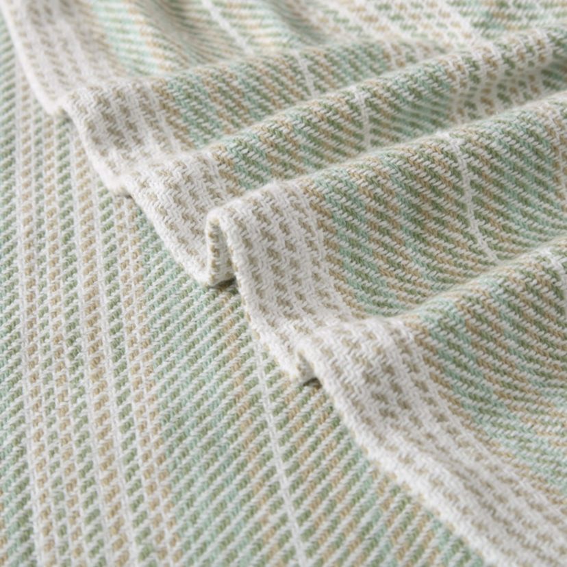 Sandy Shore Stripe 100% Cotton Blanket