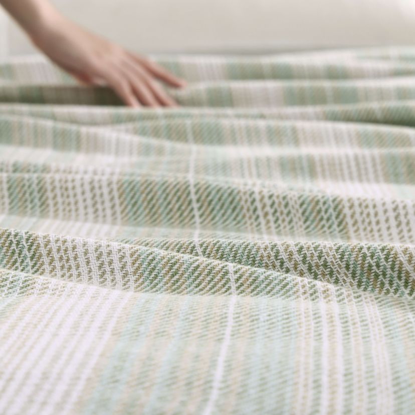 Sandy Shore Stripe 100% Cotton Blanket
