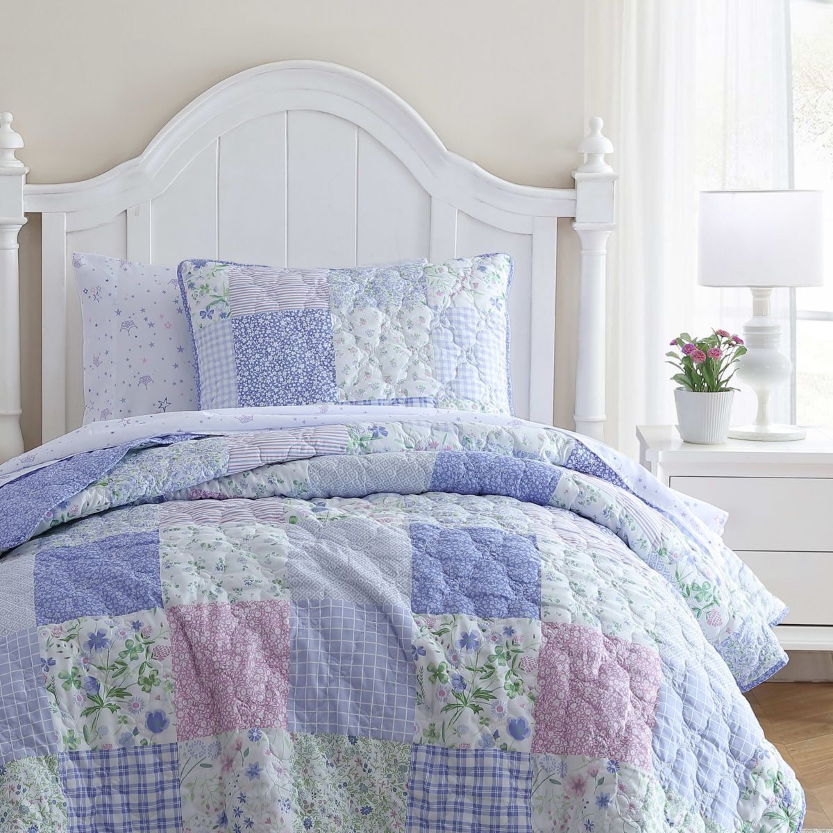 Parker Patchwork Microfiber Quilt-Sham Set
