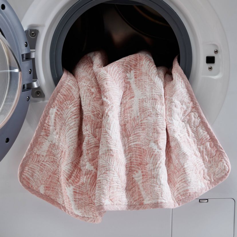 Distressed Water Leaves Cotton Quilt-Sham Set