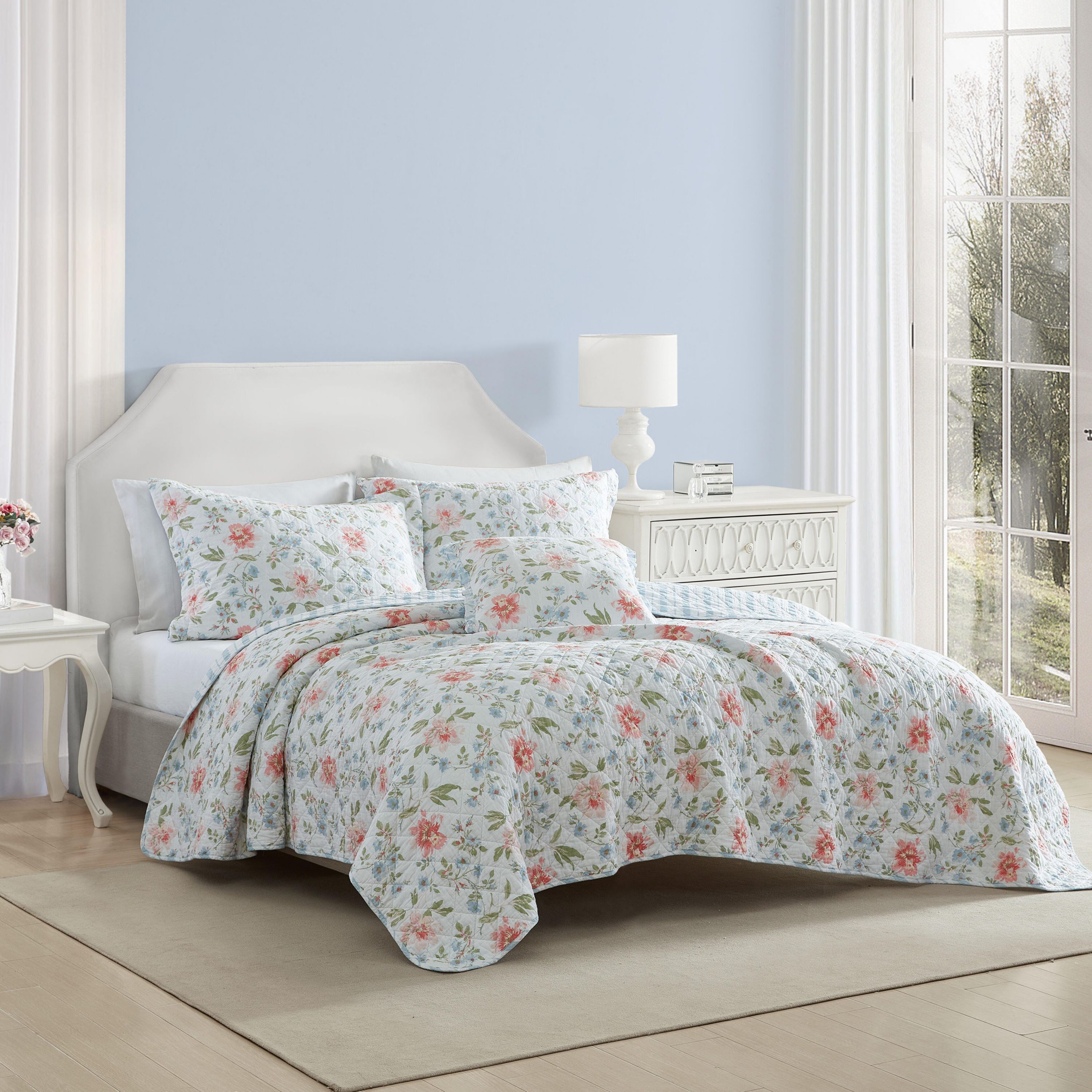 Emilie 100% Cotton Quilt-Sham Set Bonus