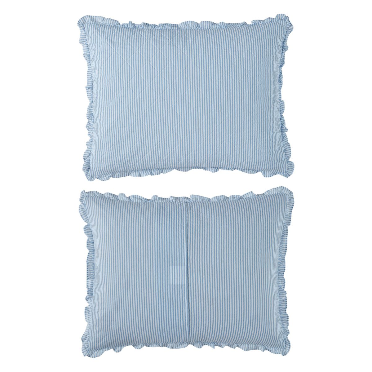 Oxford Stripe 100% Cotton Quilt-Sham Set