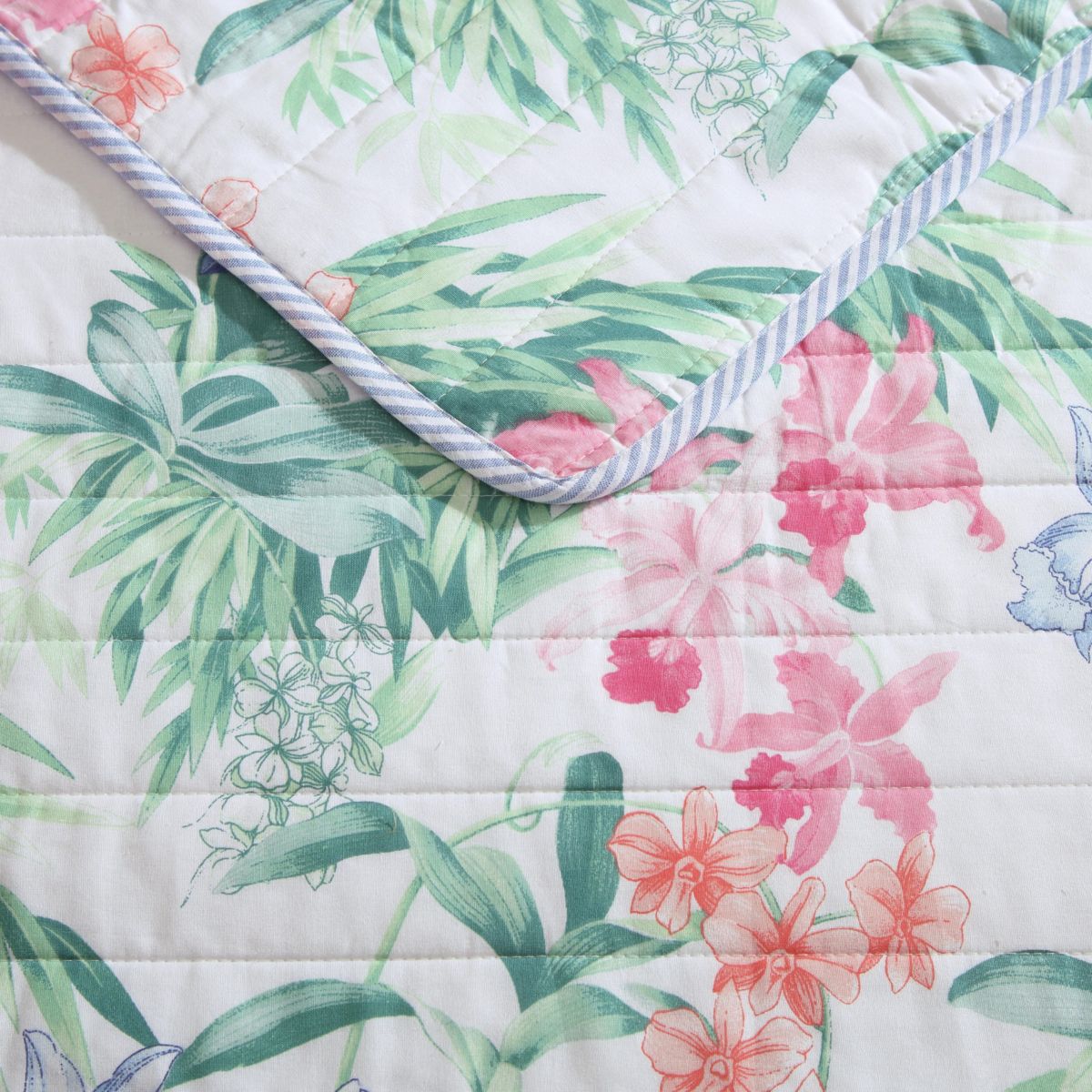 Island Orchid 100% Cotton Quilt-Sham Set