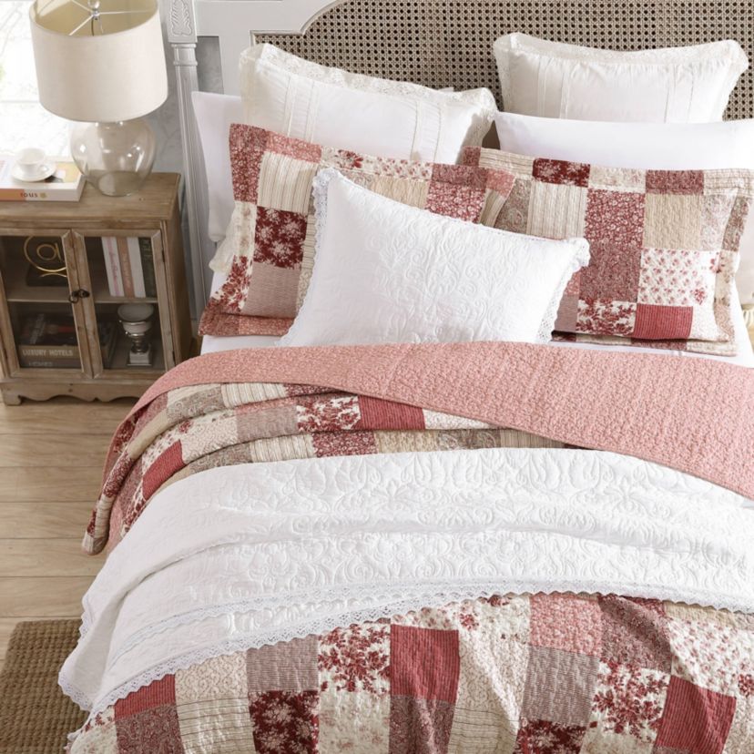 Celina Patchwork 100% Cotton Quilt-Sham Set