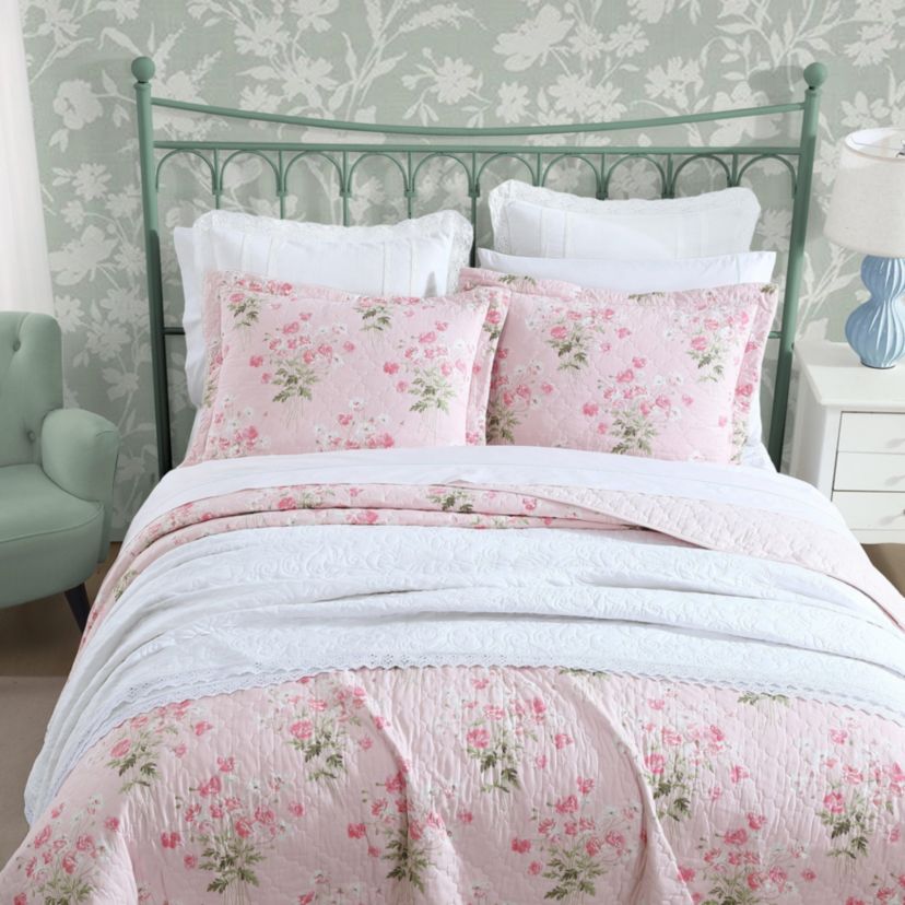 Veronicas Bouquet 100% Cotton Quilt-Sham Set