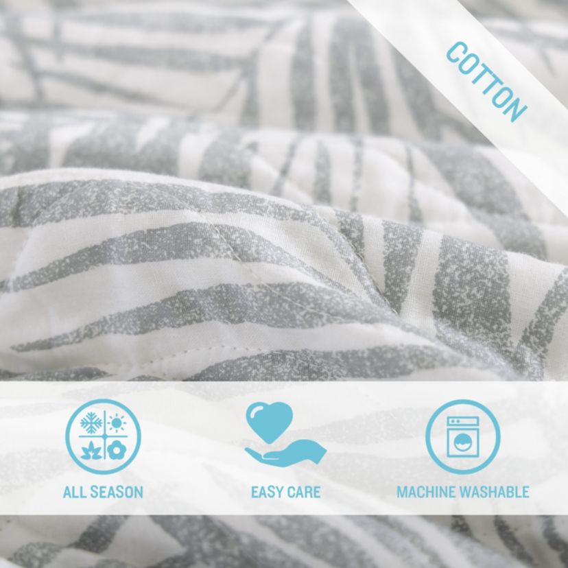 Palmday 100% Cotton Quilt-Sham Set