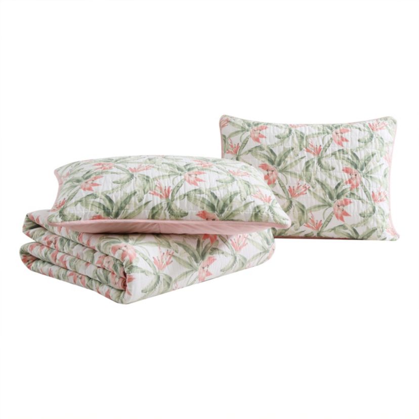 Acapulco Palms 100% Cotton Quilt-Sham Set