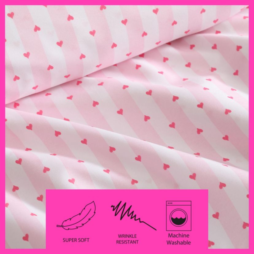 Wonderland Stripe Microfiber Duvet Cover Set