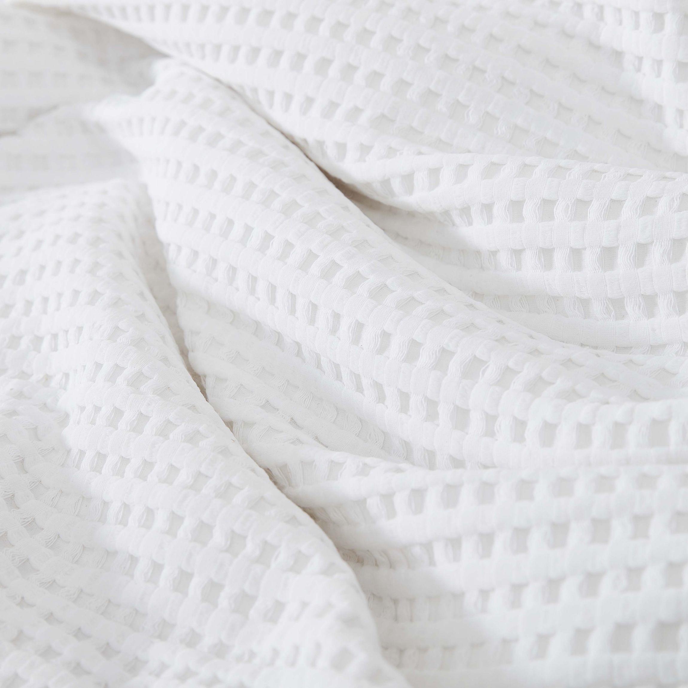 Solid Waffle Microfiber Duvet Cover Set