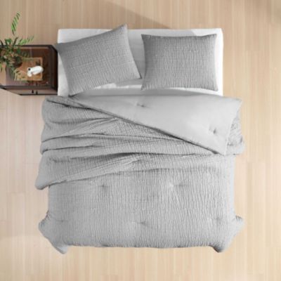 Kenneth Cole New York Serenity Wavy Lines Microfiber Duvet Cover Set