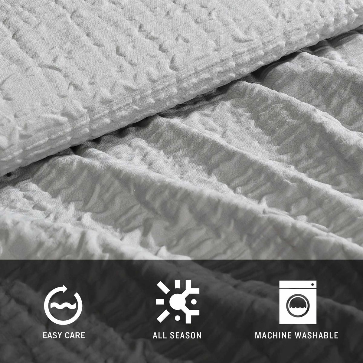 Serenity Wavy Lines Microfiber Duvet Cover Set