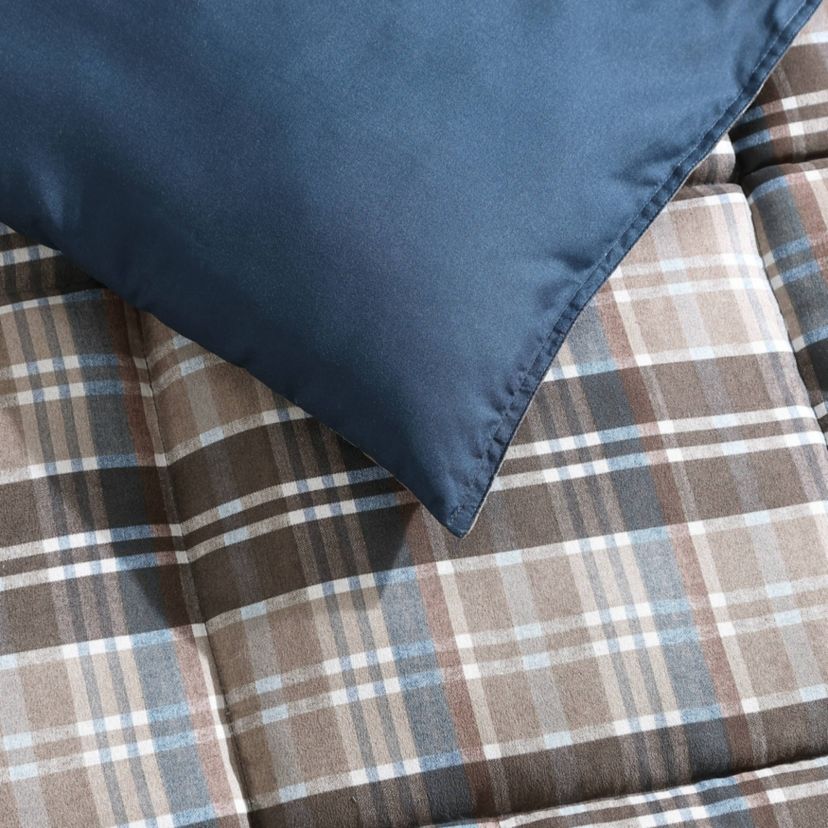 Rugged Plaid Microfiber Duvet Cover Set
