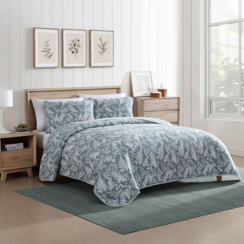 Fern Garden 100% Cotton Quilt-Sham Set