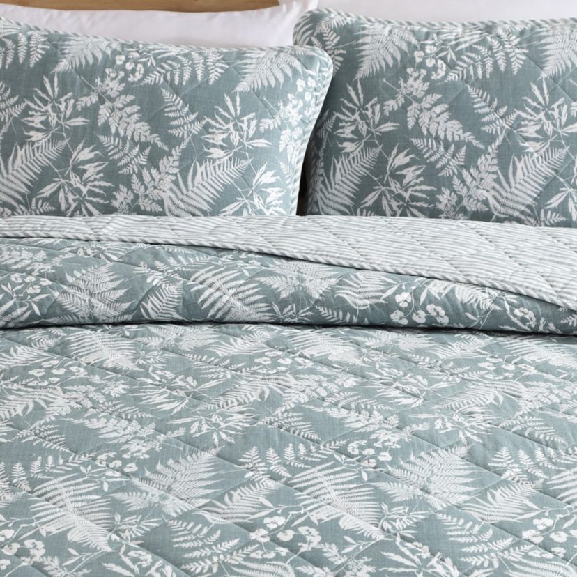 Fern Garden 100% Cotton Quilt-Sham Set
