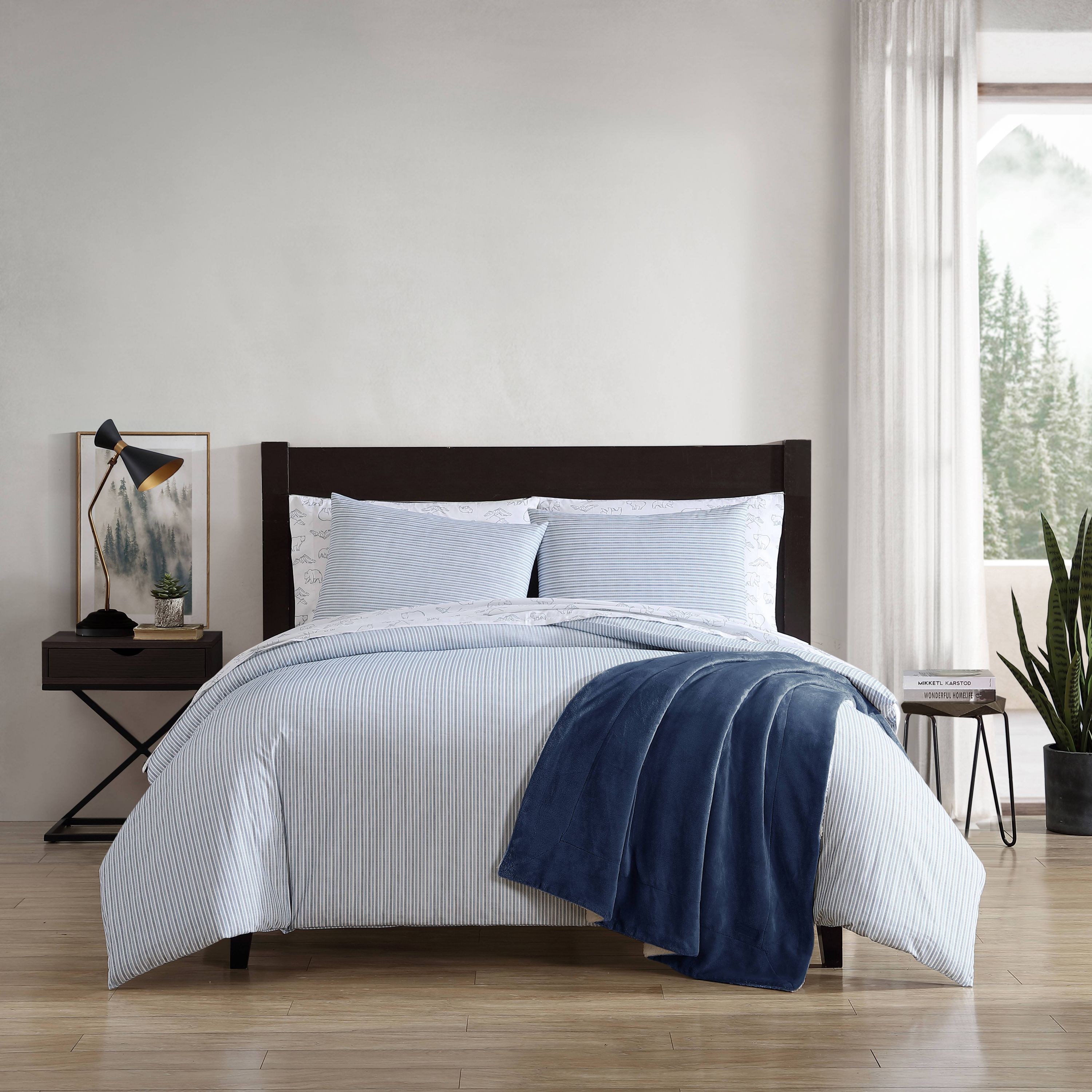 Ticking Stripe 100% Cotton Duvet Cover Set