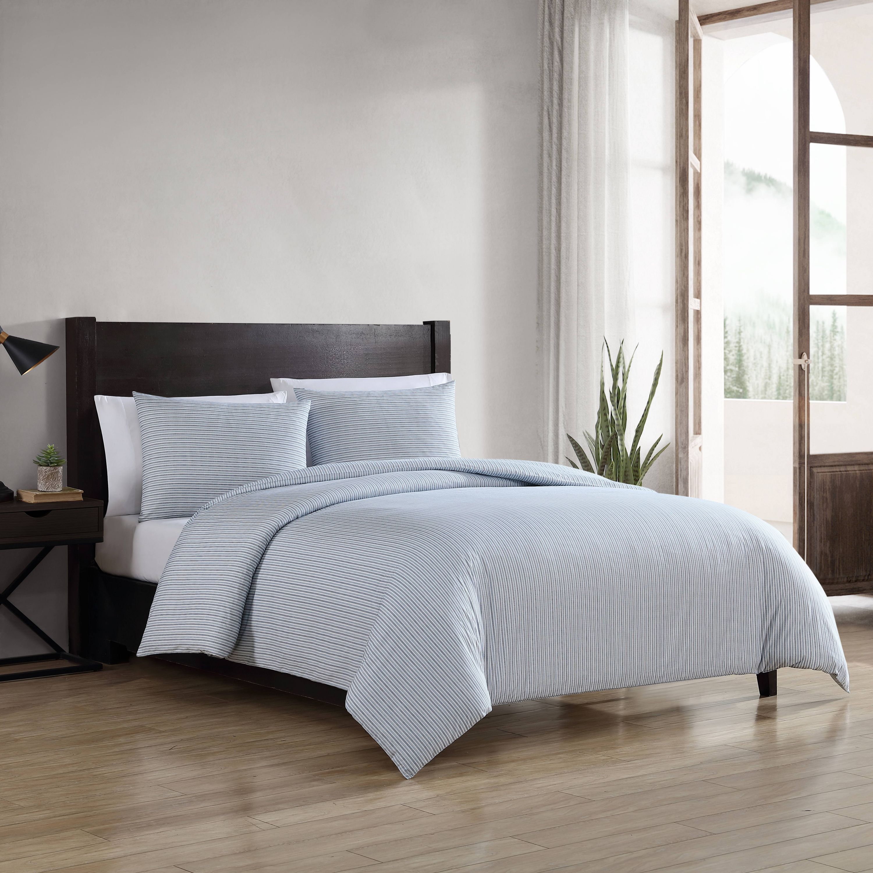 Ticking Stripe 100% Cotton Duvet Cover Set
