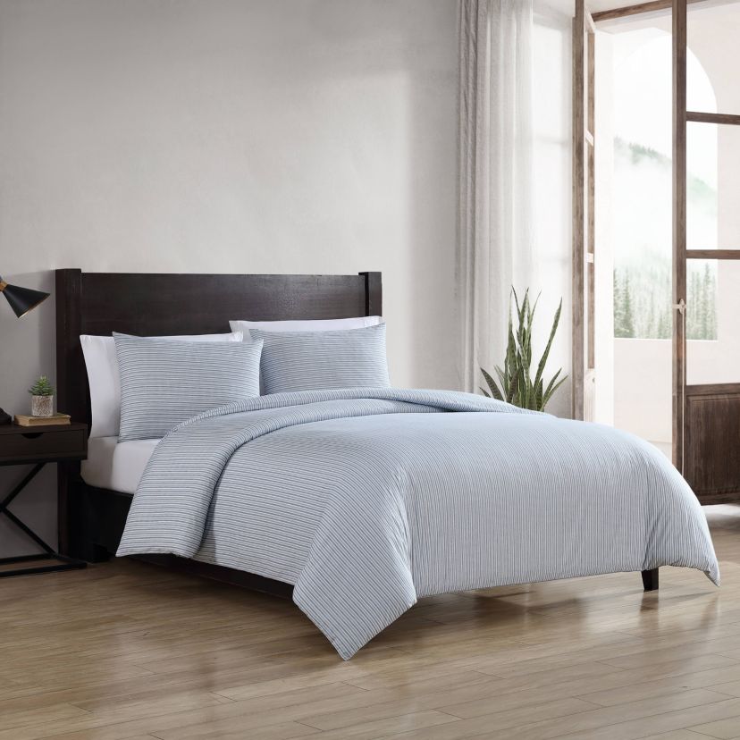 Ticking Stripe 100% Cotton Duvet Cover Set