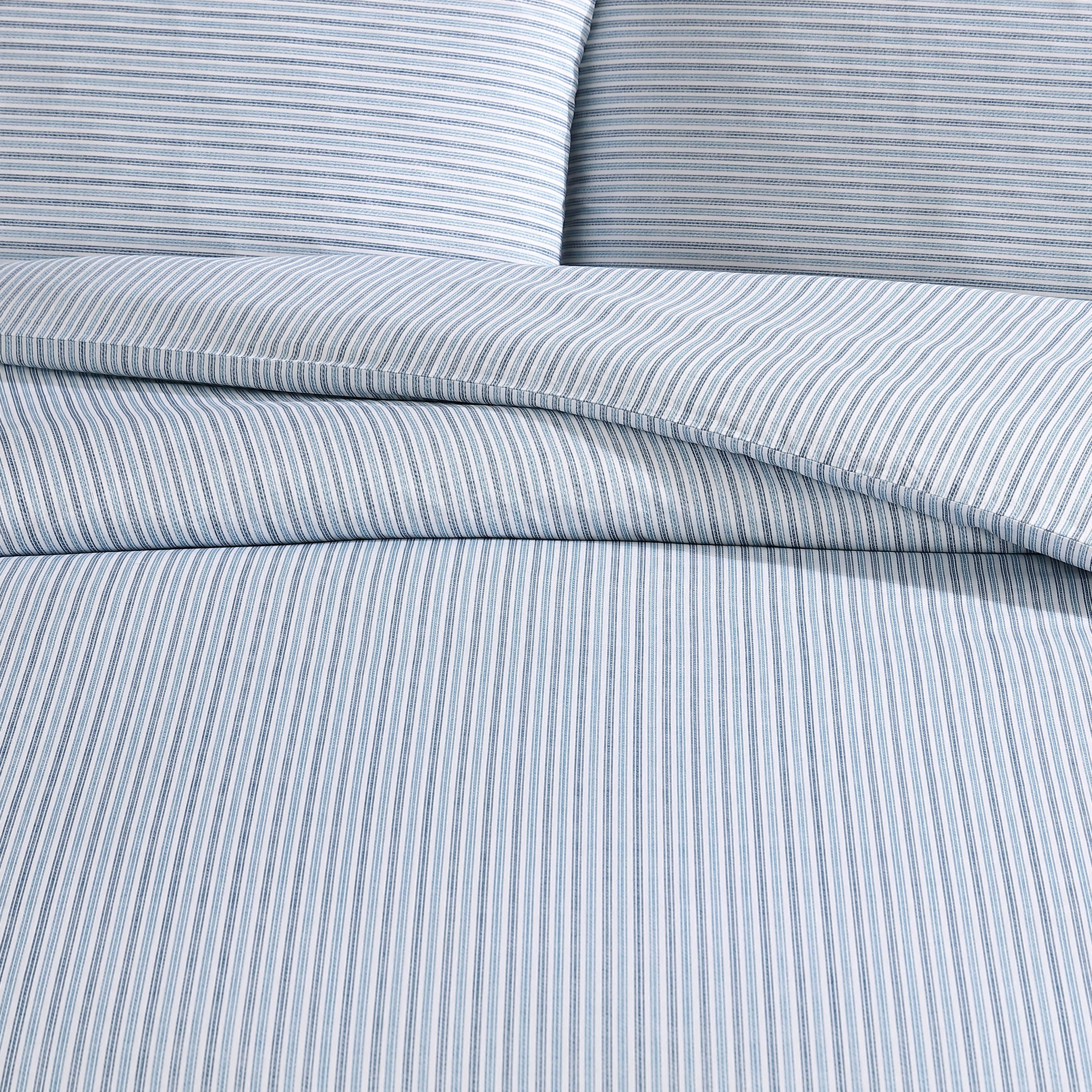 Ticking Stripe 100% Cotton Duvet Cover Set