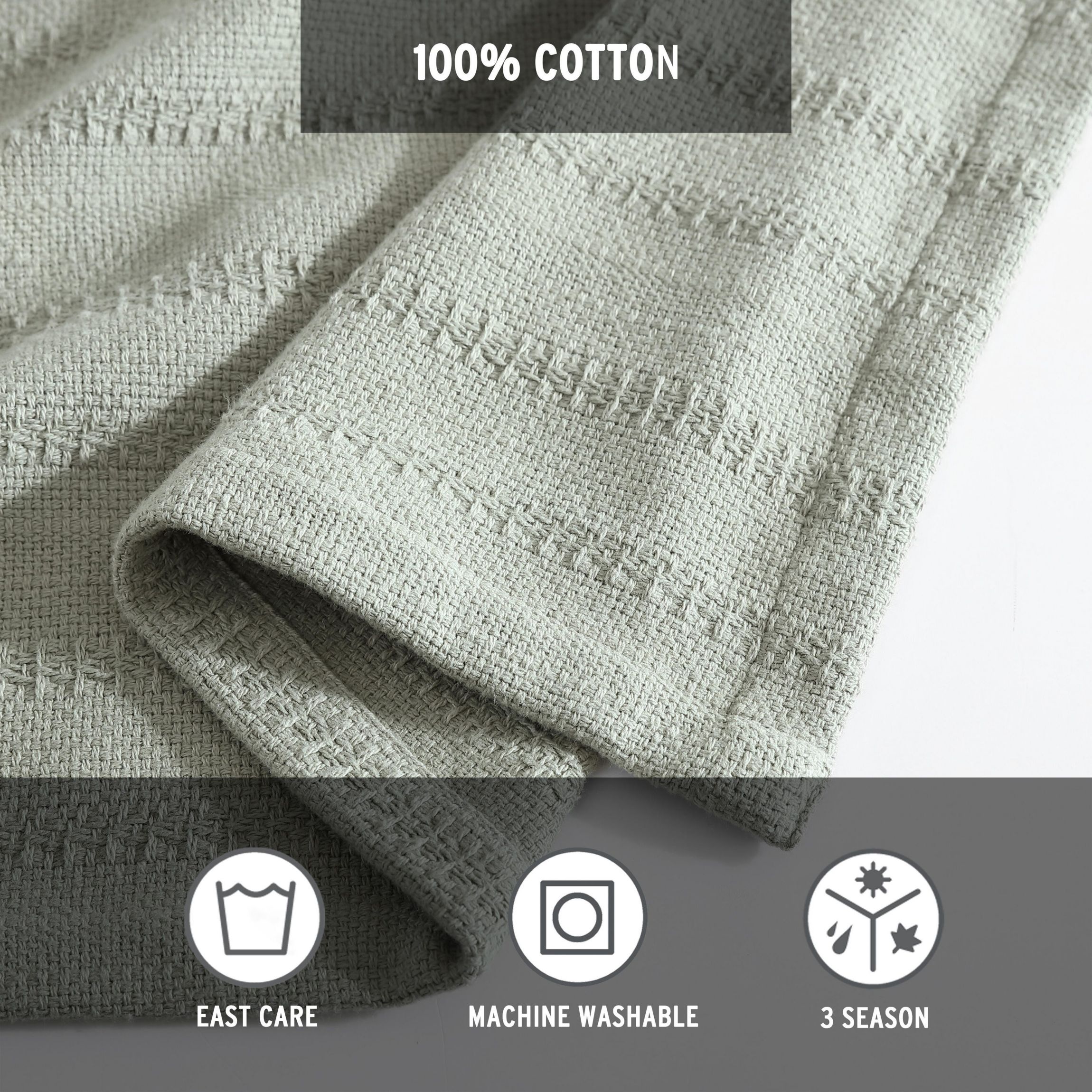 Variegated Weave Stripe 100% Cotton Blanket