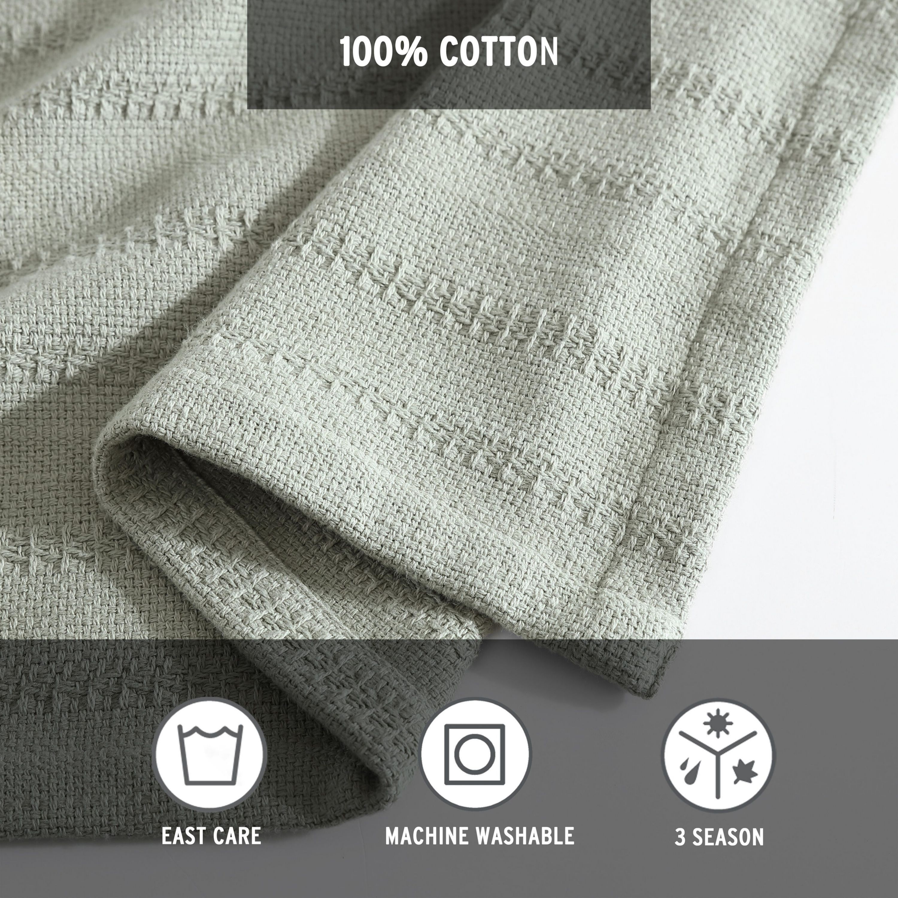 Variegated Weave Stripe 100% Cotton Blanket