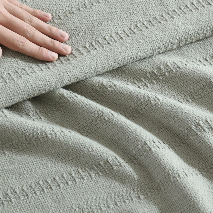 Variegated Weave Stripe 100% Cotton Blanket