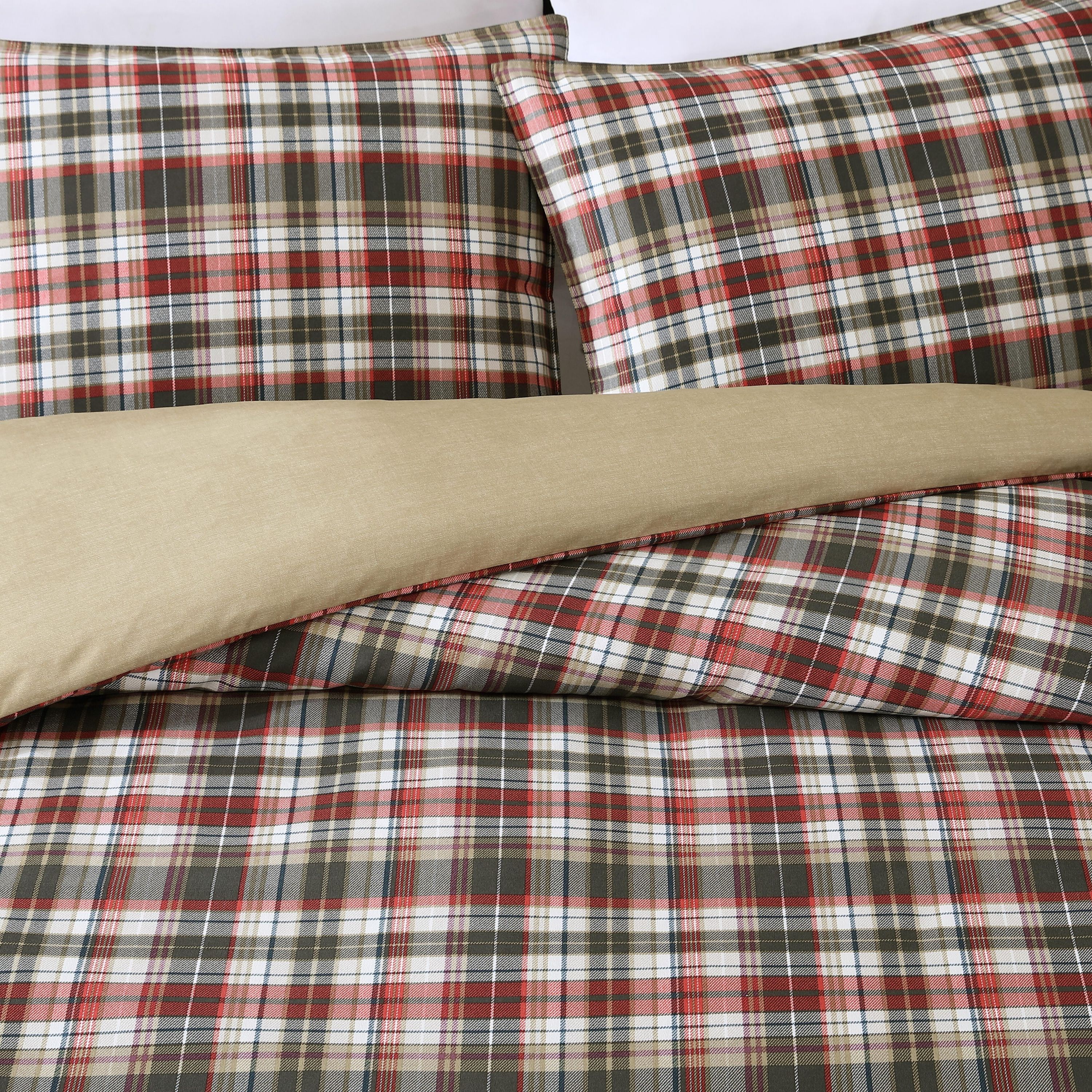 Astoria Plaid Microfiber Duvet Cover Set