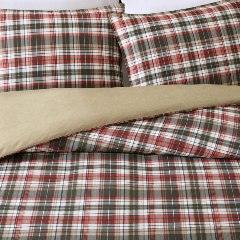 Astoria Plaid Microfiber Duvet Cover Set