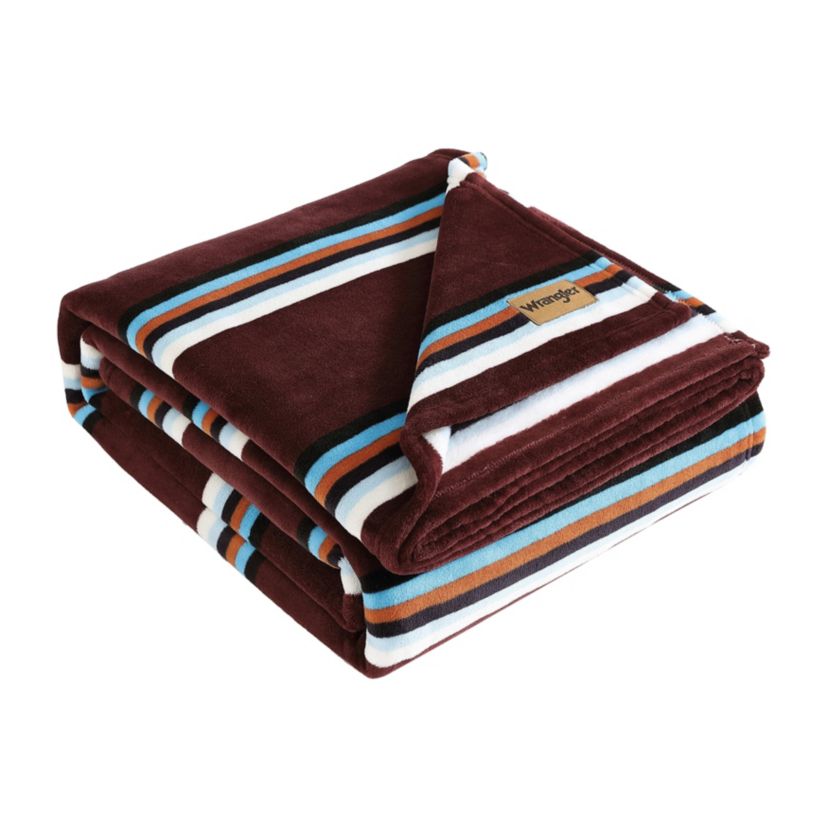 Western Saddle Stripe Microfiber Blanket