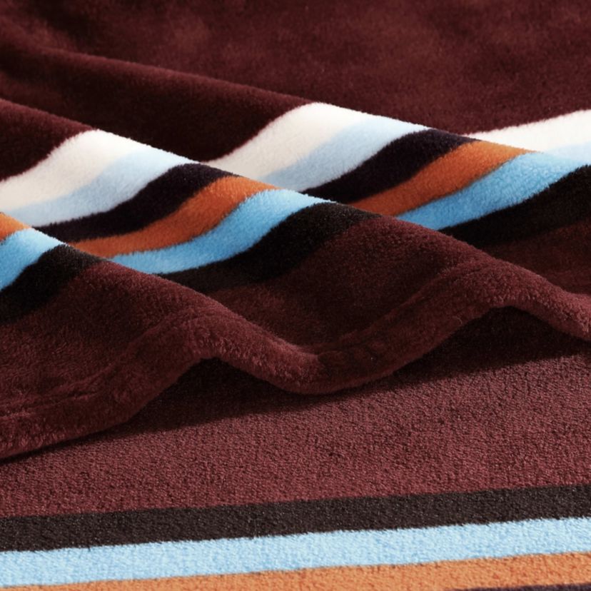Western Saddle Stripe Microfiber Blanket