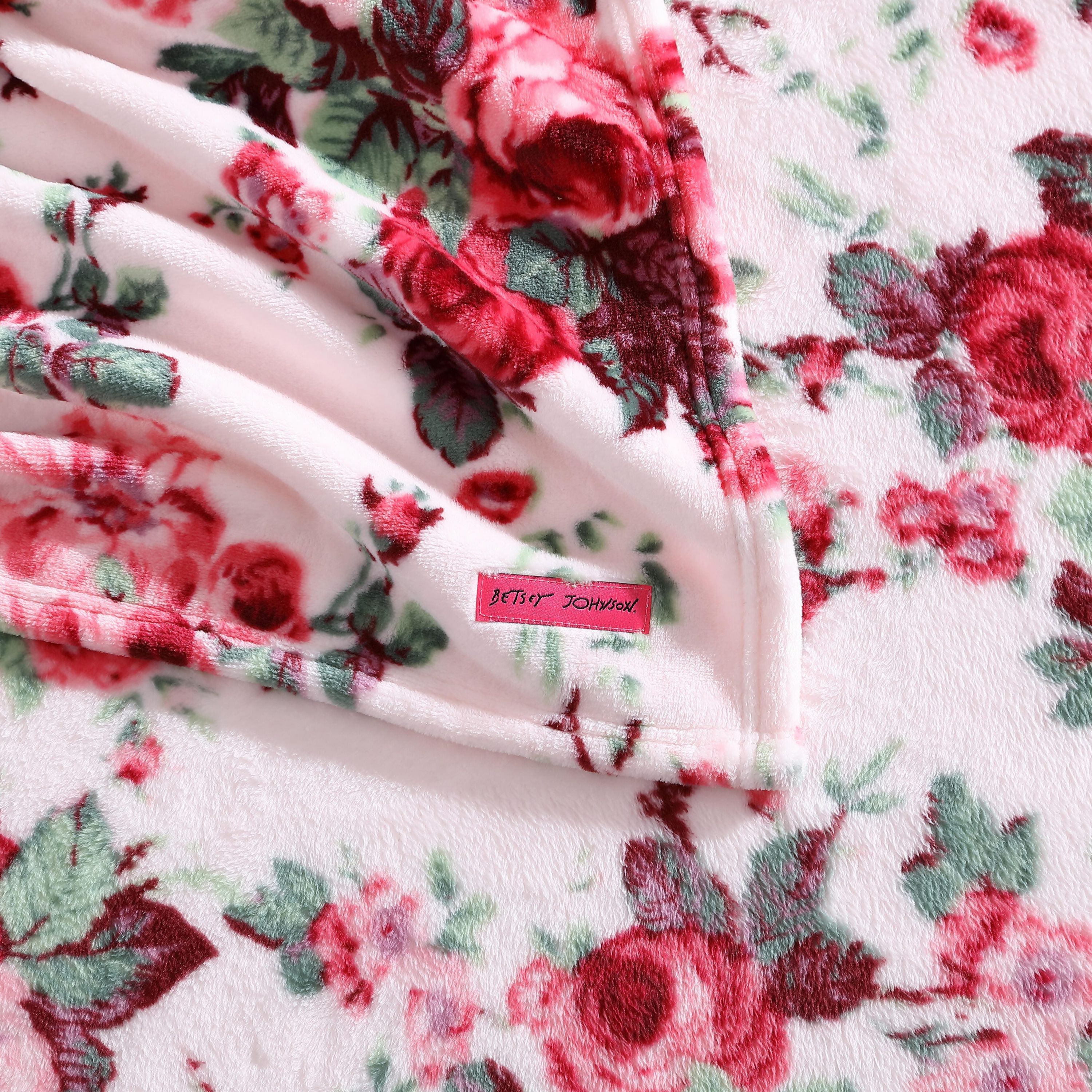 Vintage Floral Microfiber Blanket