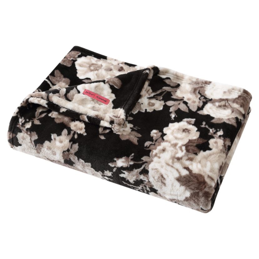 Vintage Floral Microfiber Throw Blanket