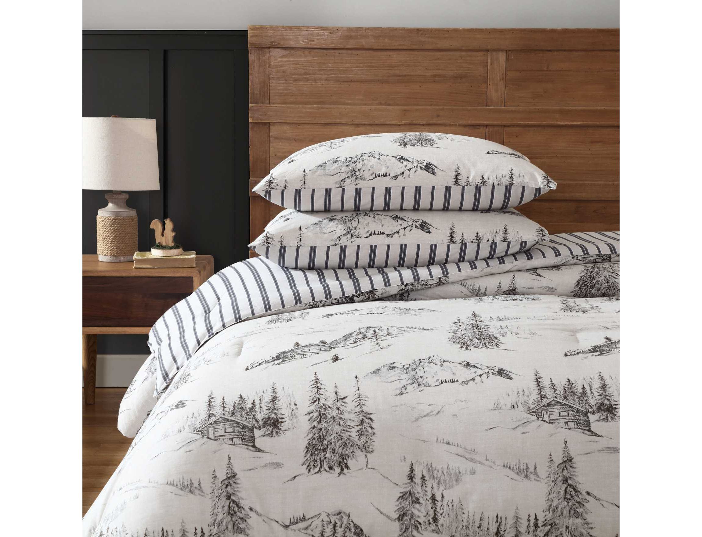 Rocky Mountain Cabin Cotton Duvet Cover Set