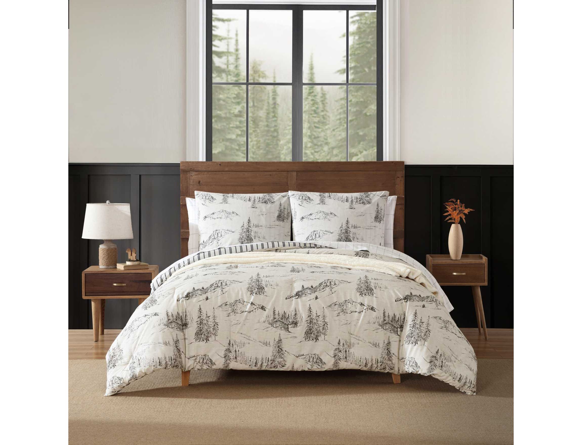 Rocky Mountain Cabin Cotton Duvet Cover Set