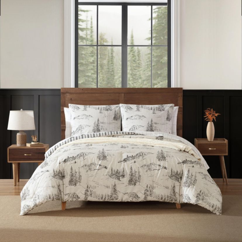 Rocky Mountain Cabin Cotton Comforter-Sham Set