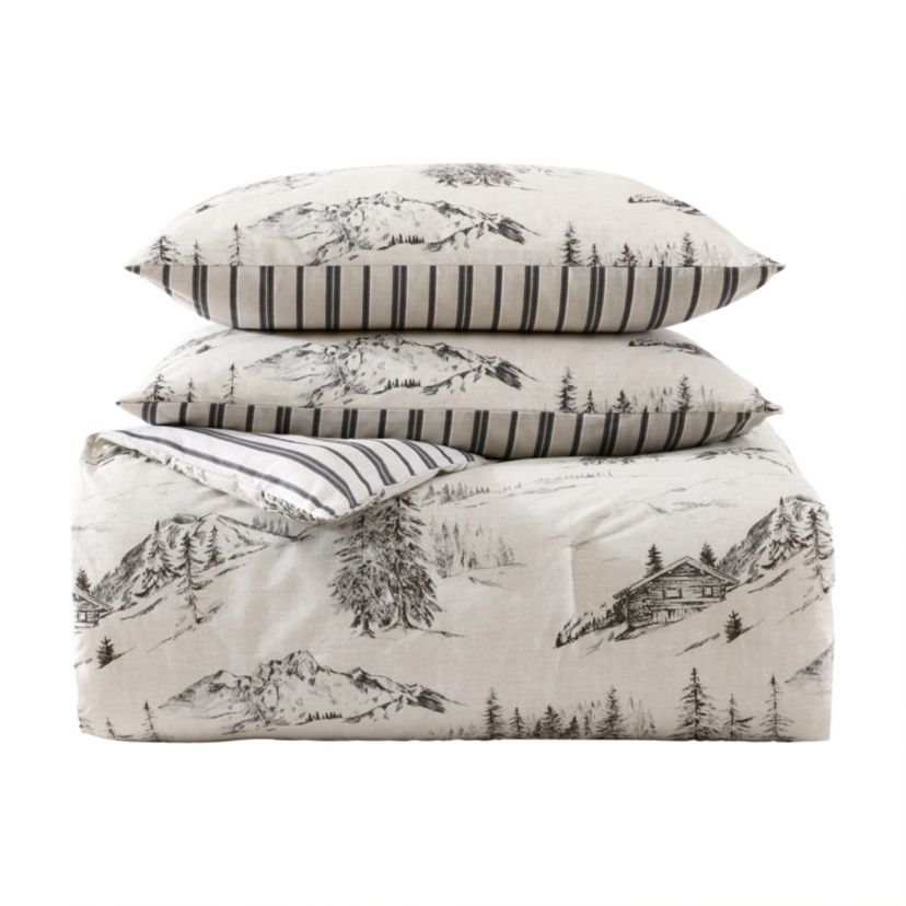 Rocky Mountain Cabin Cotton Comforter-Sham Set