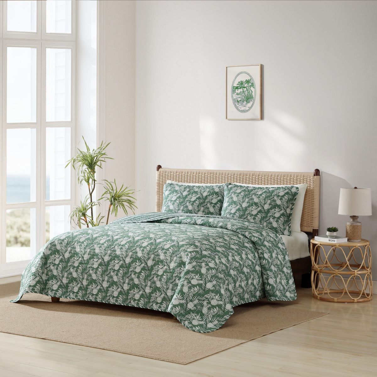 Pineapple Venture Cotton Quilt-Sham Set