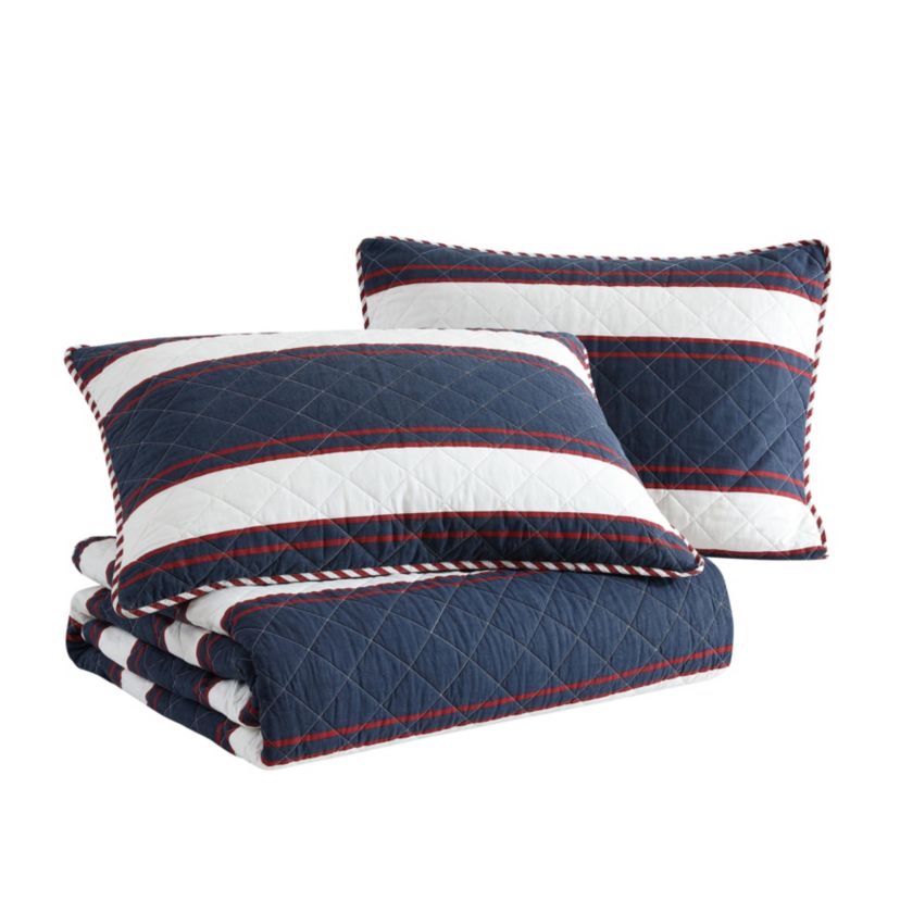 Wesley Cotton Quilt-Sham Set