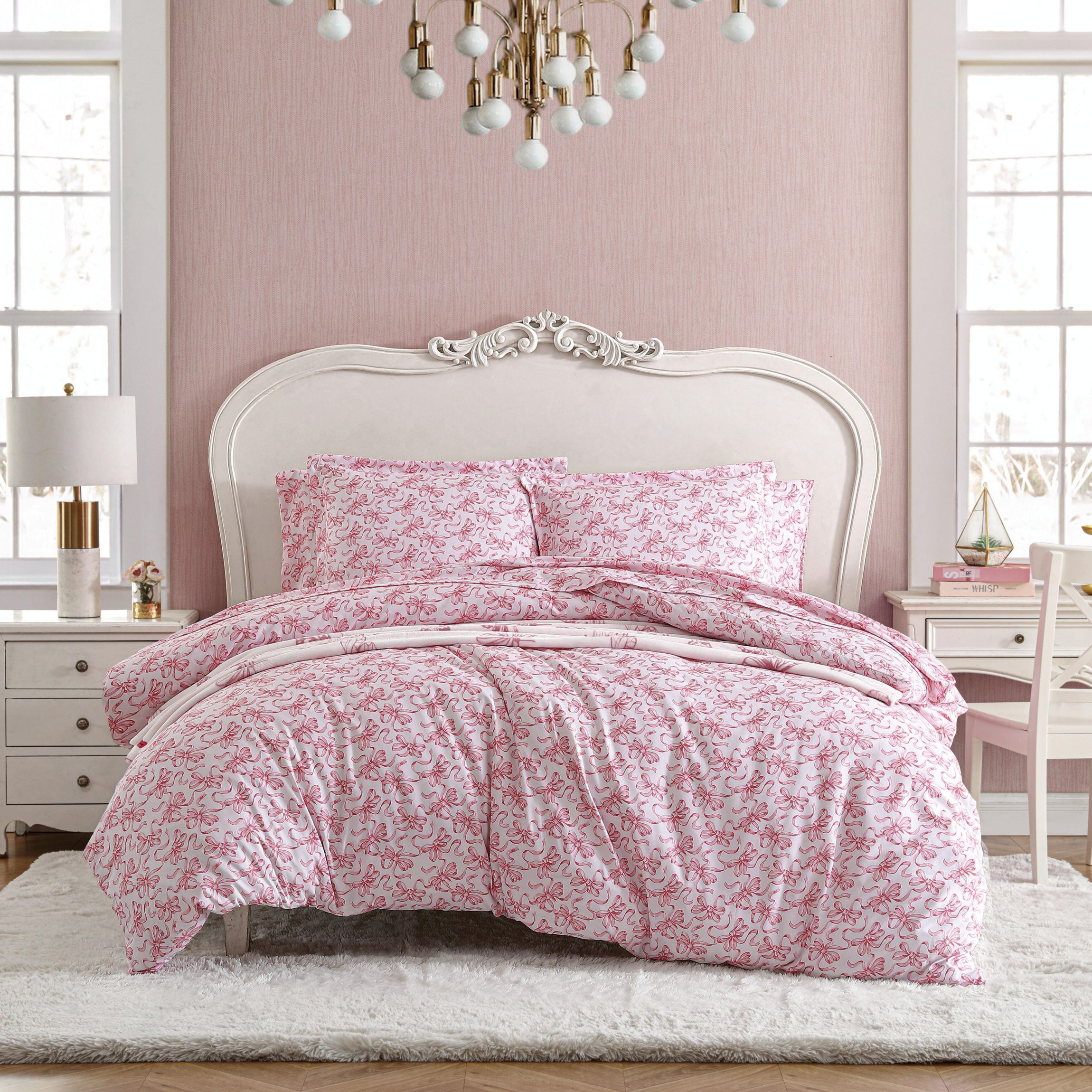 Ballet Bows Microfiber Duvet Cover Set