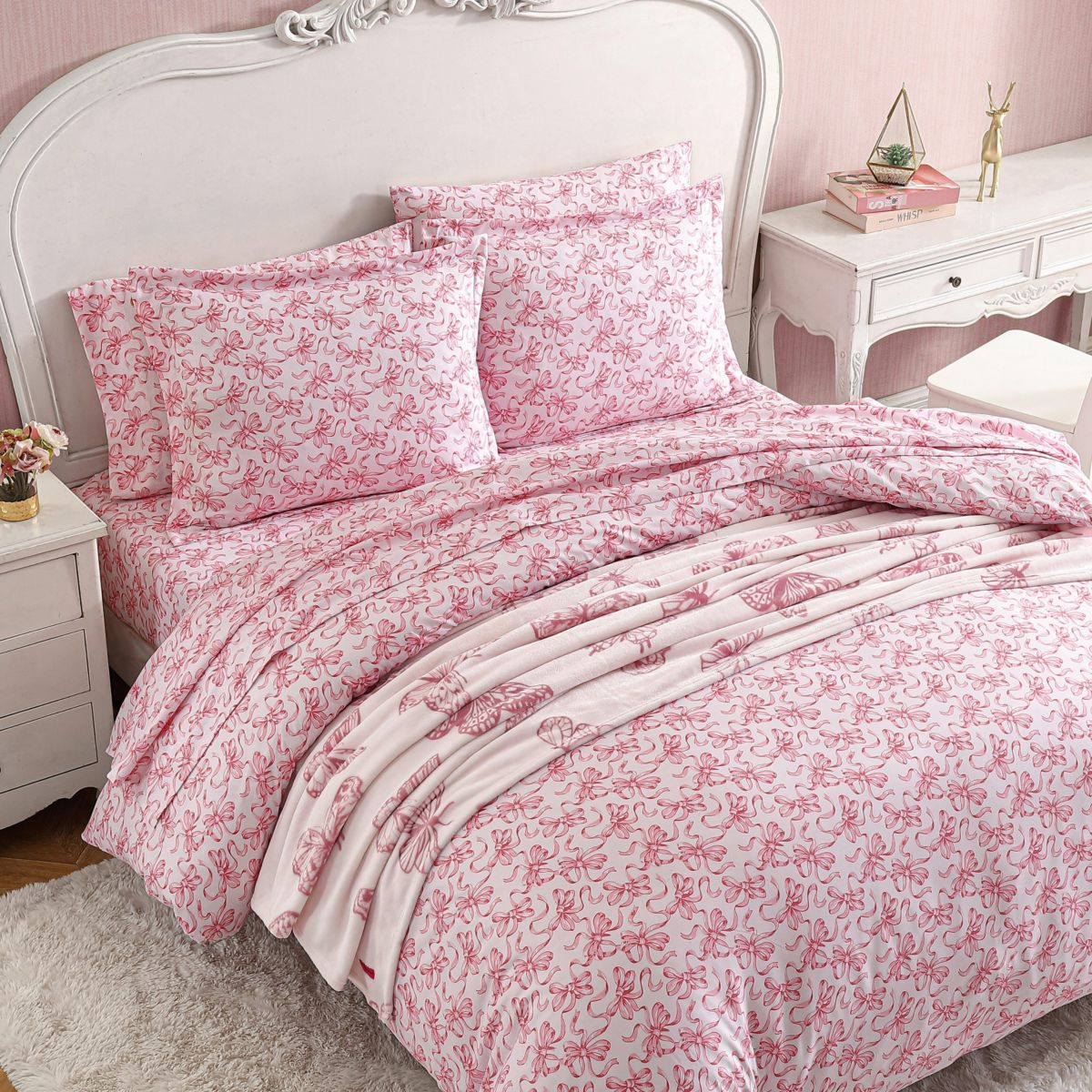 Ballet Bows Microfiber Duvet Cover Set