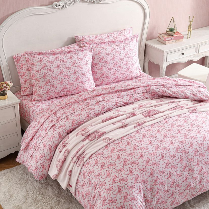 Ballet Bows Microfiber Duvet Cover Set