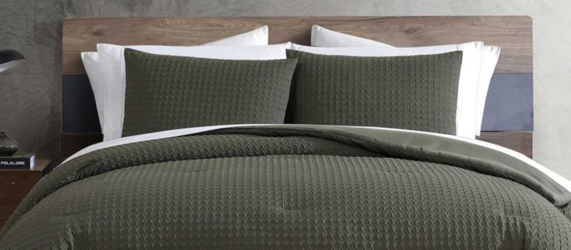 Houndstooth Microfiber Duvet Cover Set