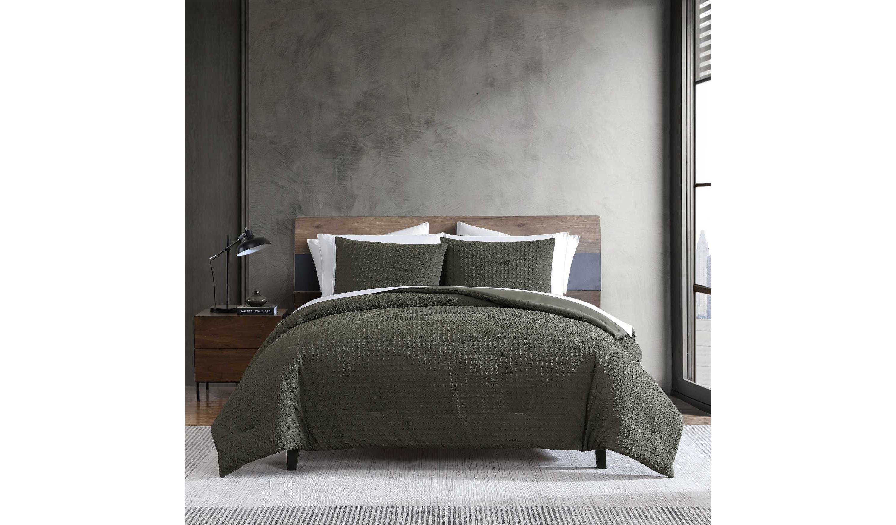 Houndstooth Microfiber Duvet Cover Set
