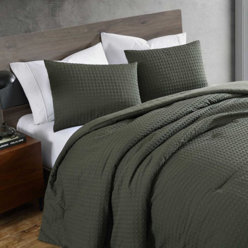 Houndstooth Microfiber Duvet Cover Set