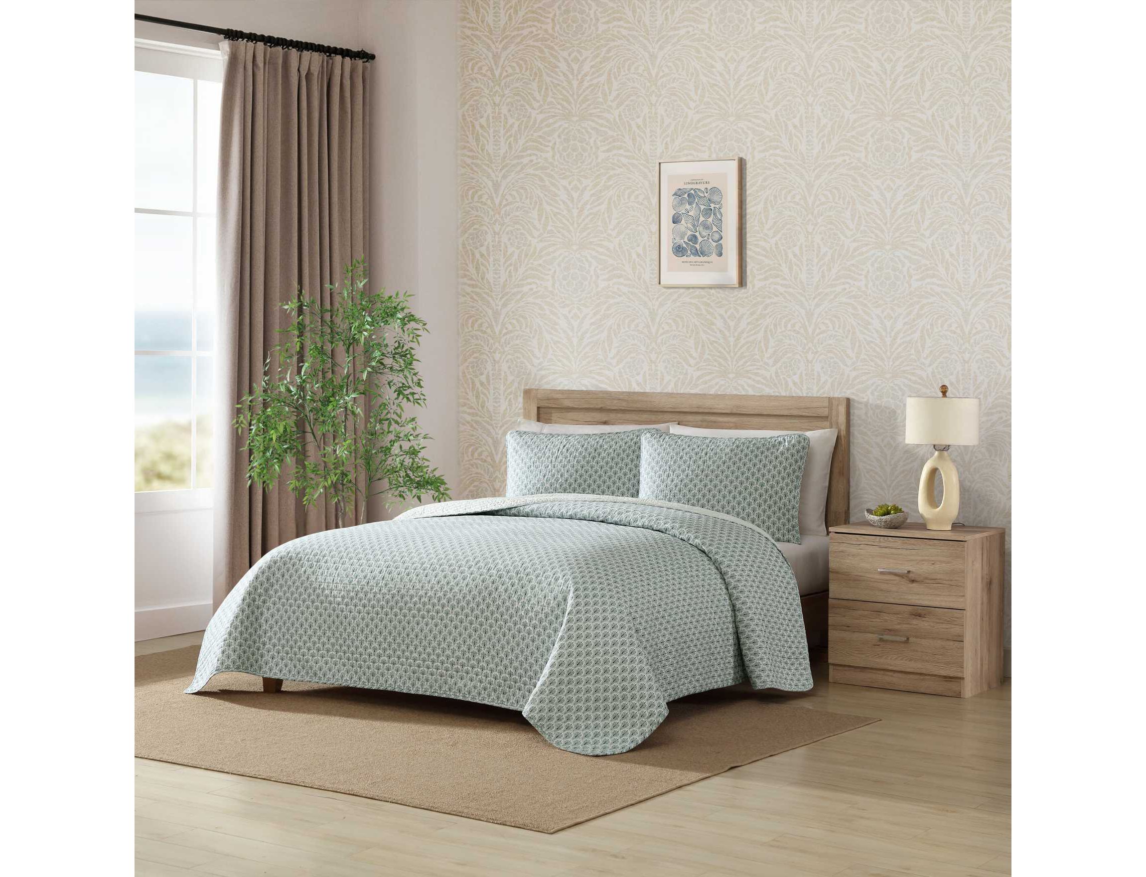 Coastal Batik Cotton Quilt-Sham Set