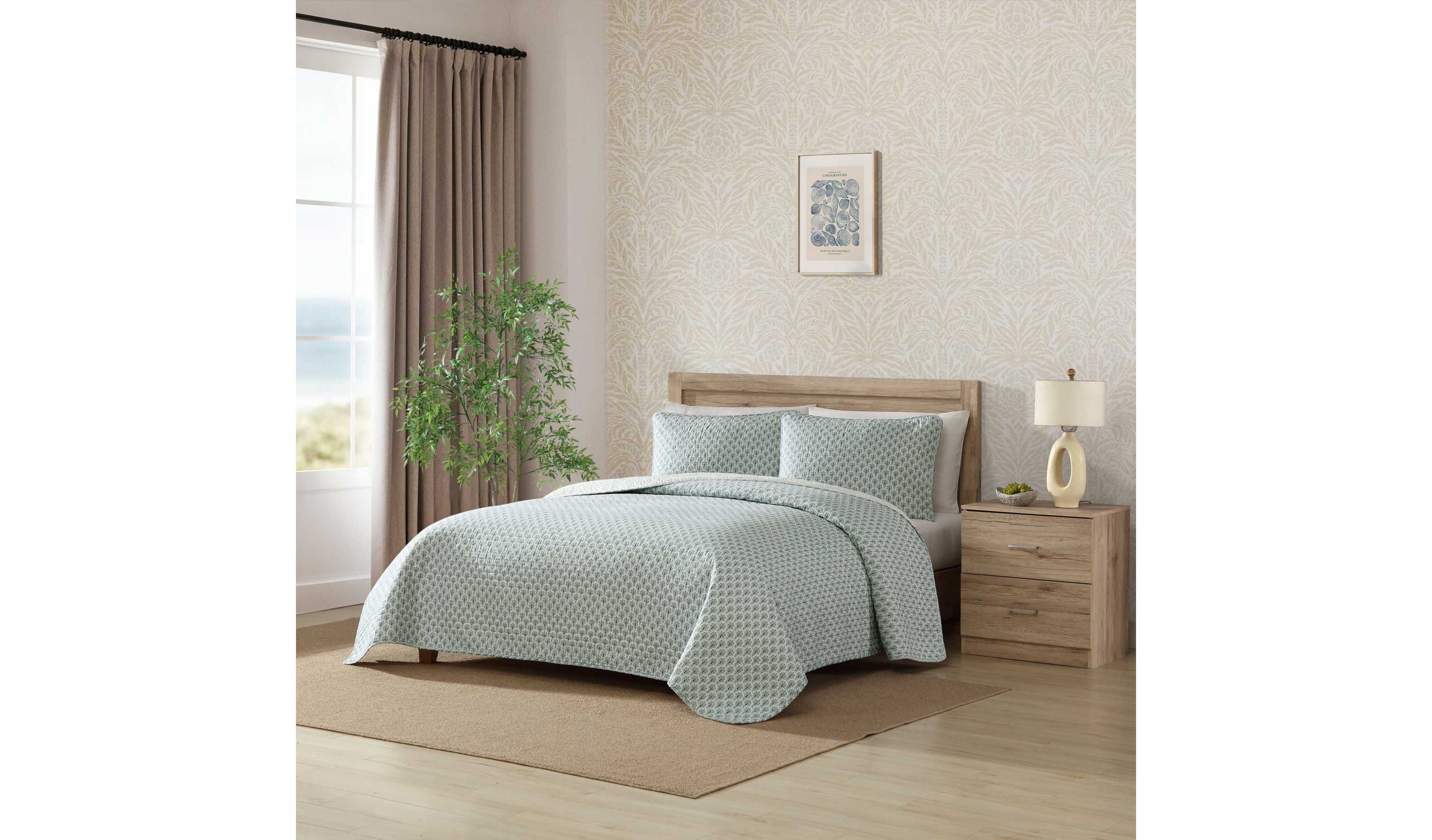 Coastal Batik Cotton Quilt-Sham Set