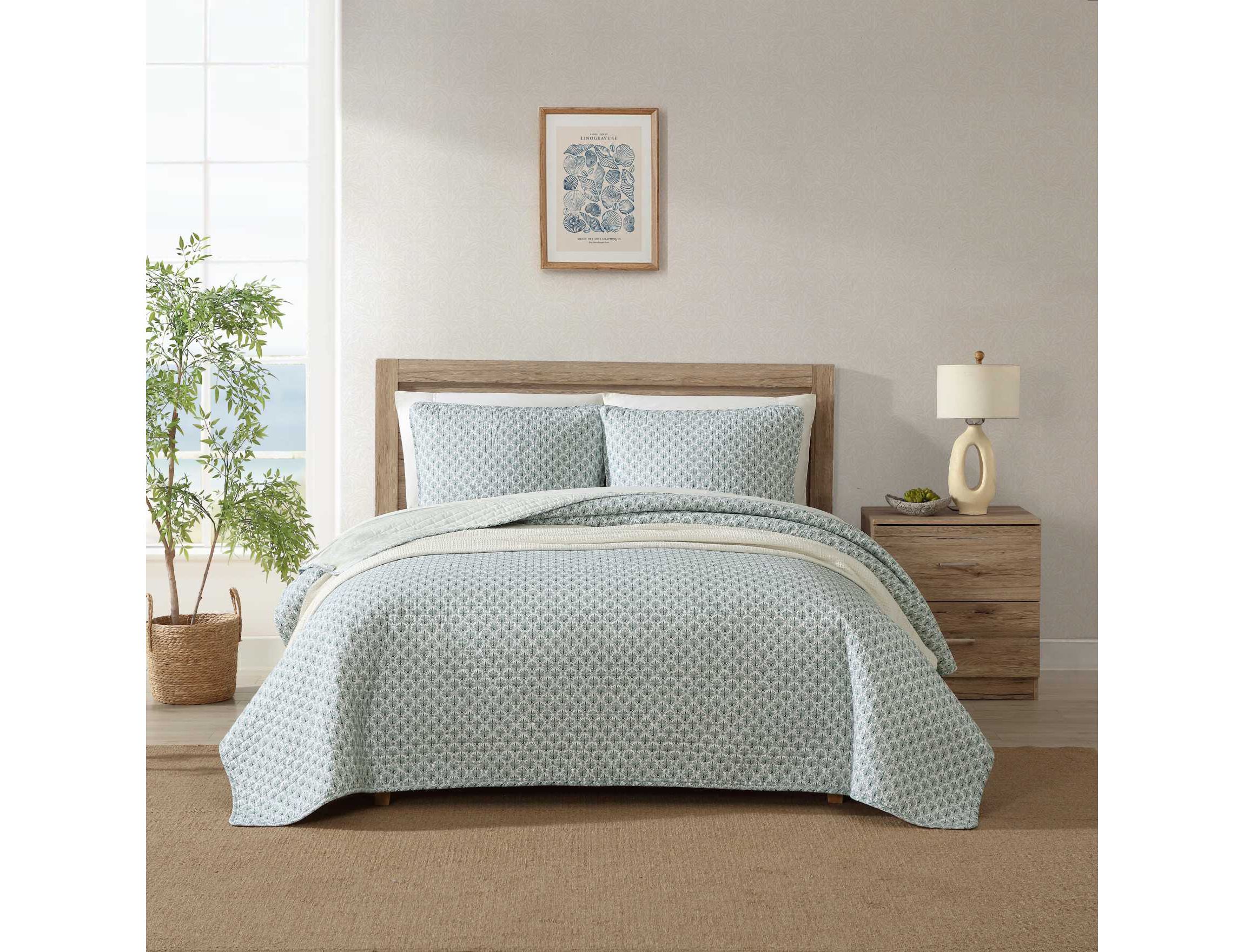 Coastal Batik Cotton Quilt-Sham Set