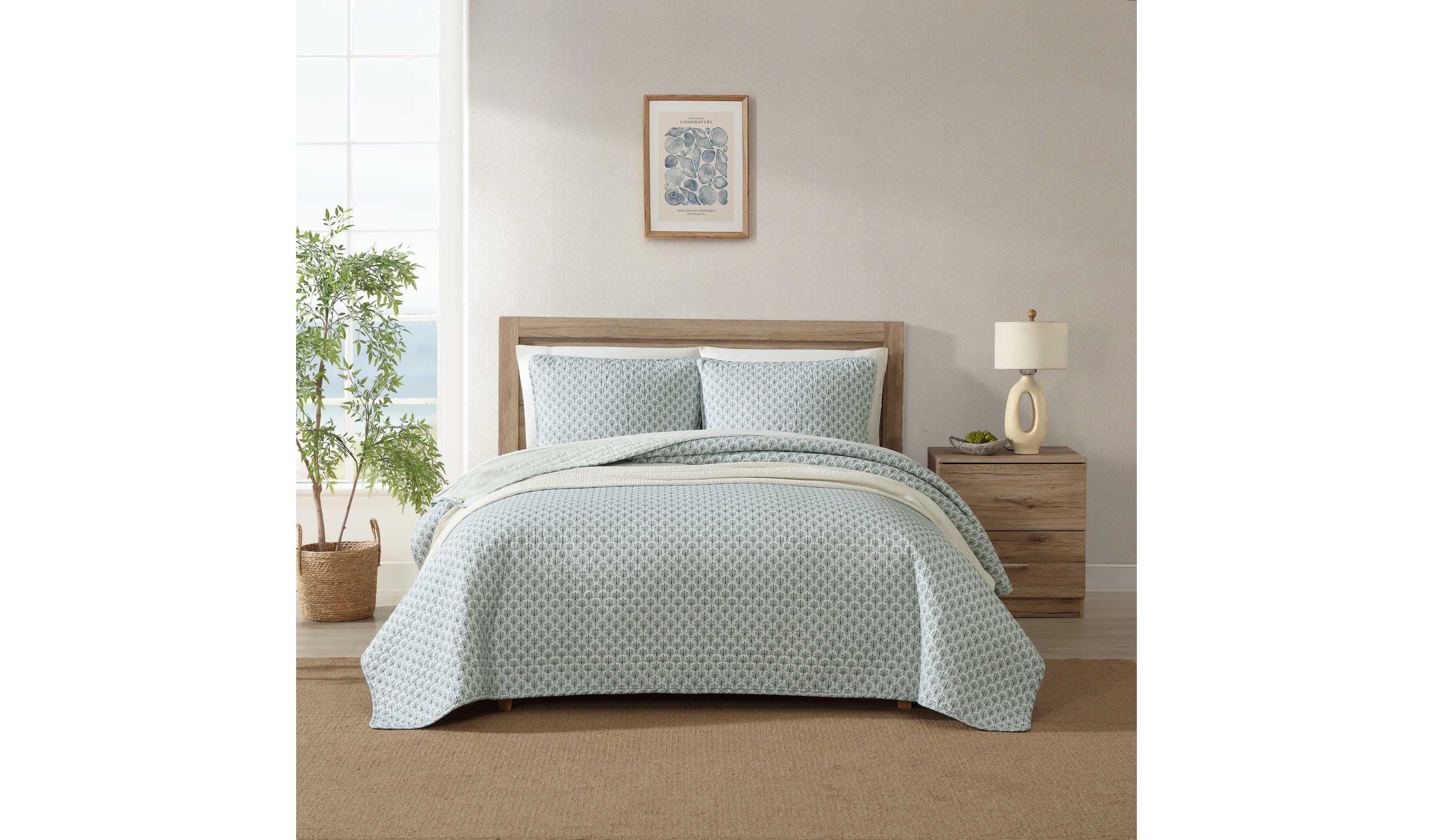 Coastal Batik Cotton Quilt-Sham Set